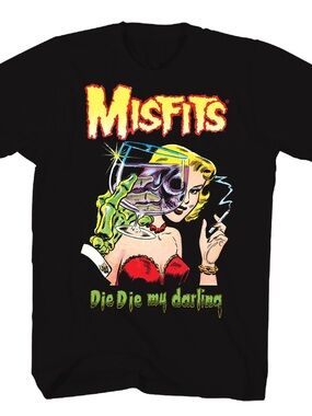 Misfits Black Graphic Tee  Size Large